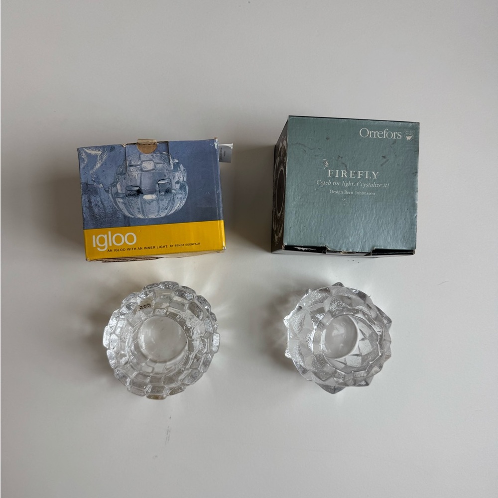 Clear Glass Candleholders